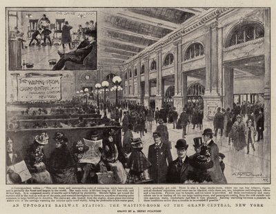 An Up-to-Date Railway Station, the Waiting-Room of the Grand Central, New York by American School